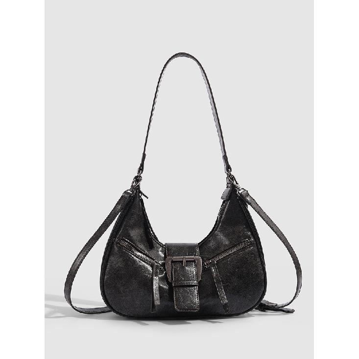 Maillard retro underarm bag for women 2025 new motorcycle bag, fashionable and versatile trendy shoulder and crossbody bag Coffee Color