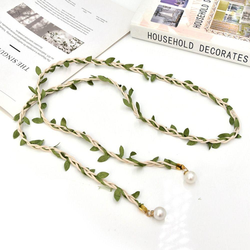Leaf Leather Weave Waist Chain Bohemian Dress Decoration Ethnic Style Waist Belt  Ladies/Girls