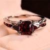 Red Zircon Ring - European/American Style Women's Wedding Festival Accessory