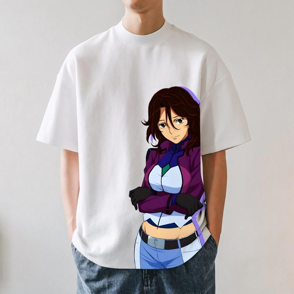 

2026 New Gundam Sumeragi Lee Noriega Print T-shirt Short Sleeve T-shirt Men s and Women s T-shirt Men s Tops Harajuku 5XL різнокольоровий