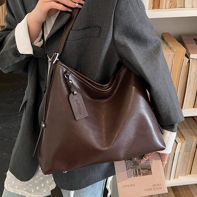 This Year'S Popular Bag Women'S New Versatile Shoulder Messenger Bag Retro Large-Capacity Tote Bag Premium Sense