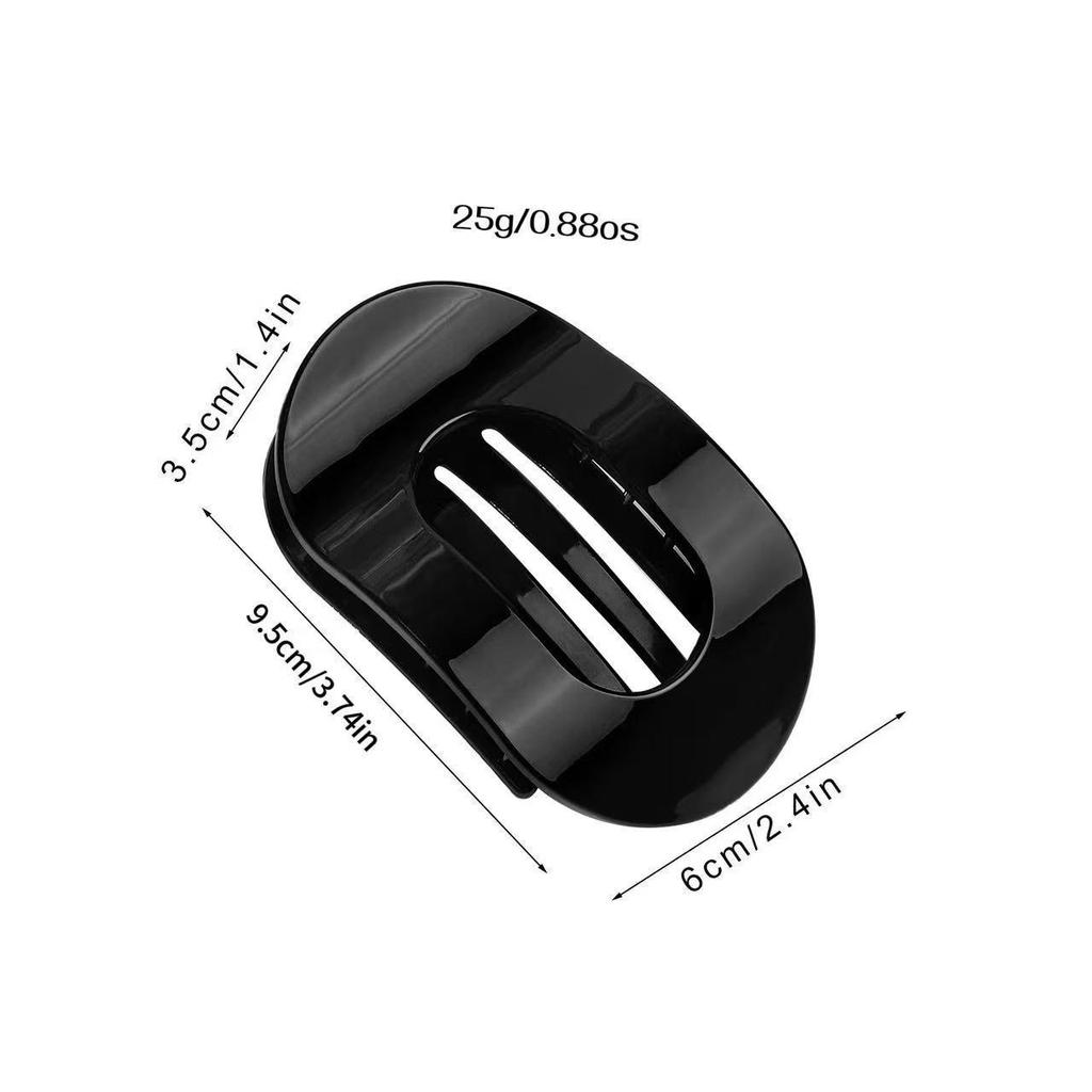Curved Oval Updo Hair Claw - Temperament Shark Clip