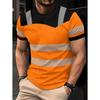 Herren 3D-Druck Neues Sicheres Logo Color Blocking Design Kurzarm T-Shirt Mode Sommer Täglich Lässig Arbeitskleidung Herren T-Shirts