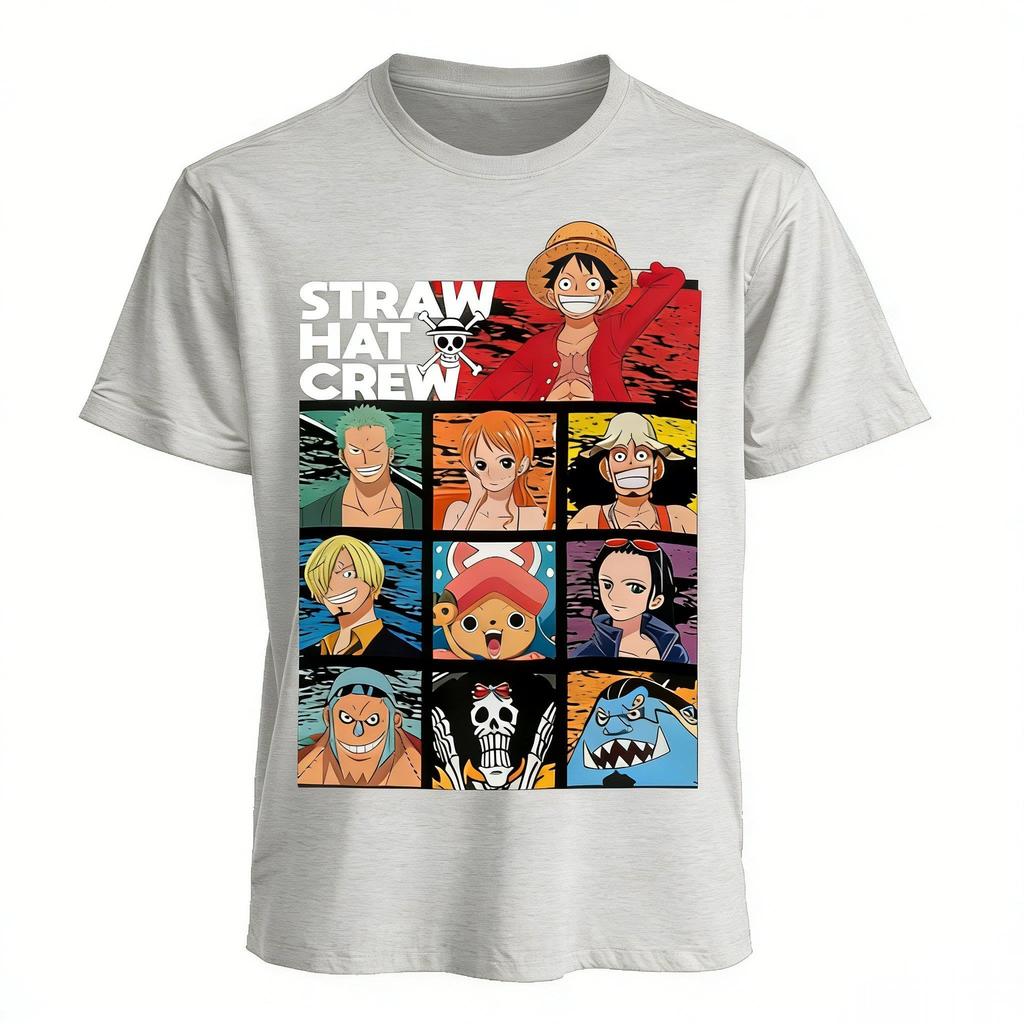 One Piece Luffy Straw Hat Crew Graphic T Shirt Men Women Anime Print Casual Short Sleeve Tee Streetwear Tops Y2k 2026 Summer New