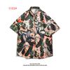 Hong Kong-style retro floral shirt for men, summer 2026, niche loose-fitting trendy top