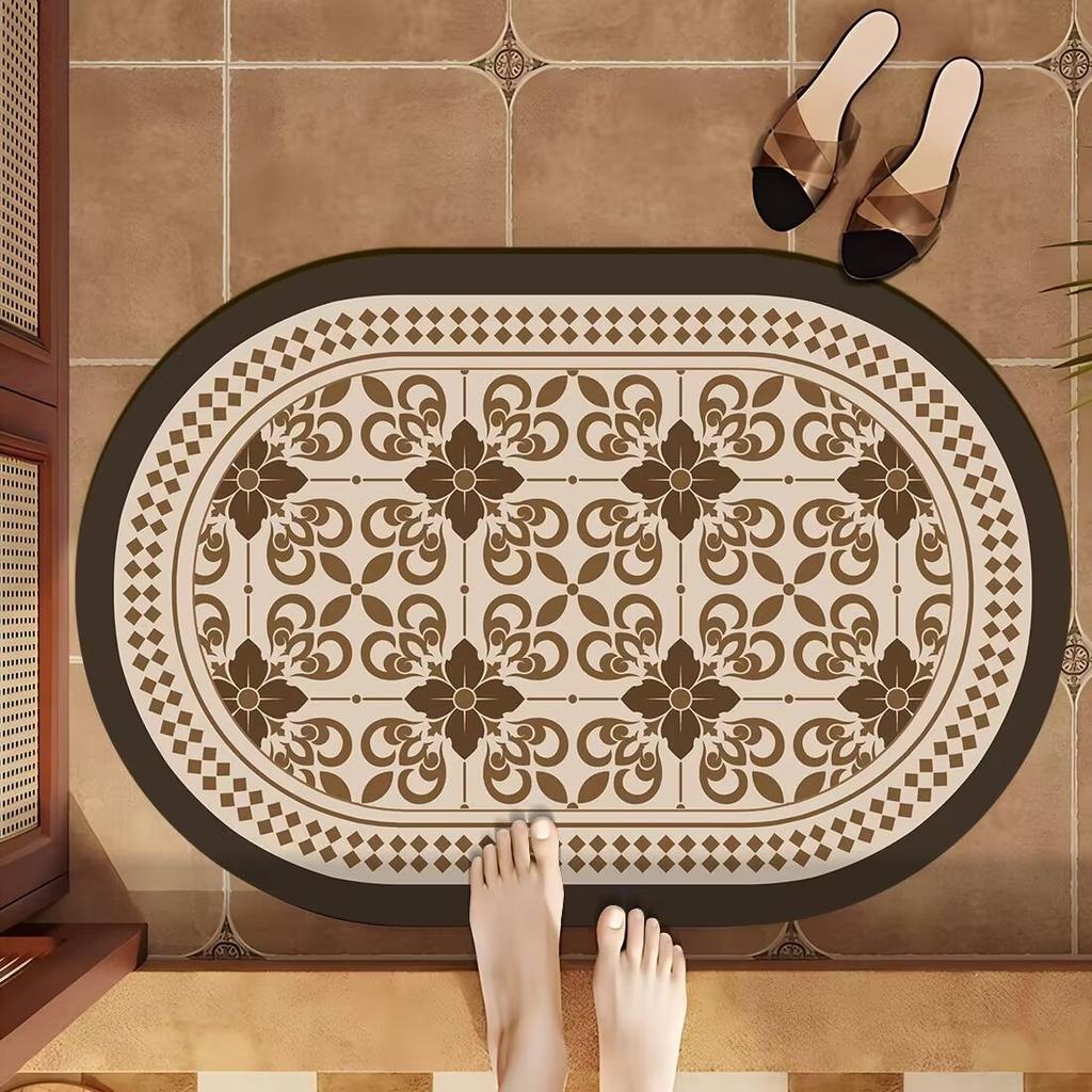 Bathroom Carpet Absorbent Floor Mat Anti Slip Floor Mat Entrance Dirt Resistant Mat