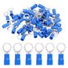 50Pcs Insulated Ring Terminals Electrical Wire Crimp Connectors Copper AWG14?12 RV5.5?8