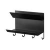 Yamazaki Jitsugyo Magnetic Glove Holder with Hook Black Approx. W25 X D13.5 X H21cm Tower Entrance Storage Accessory Storage Tray Going Out Item