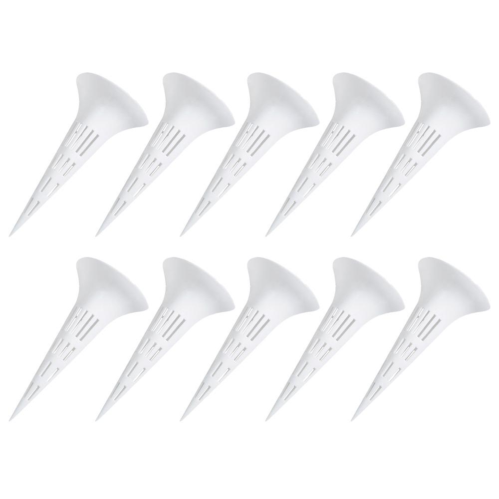 10PCS Root Aeration Conical Watering Device Breathable Root Protection Device  Promote Root Growth белый