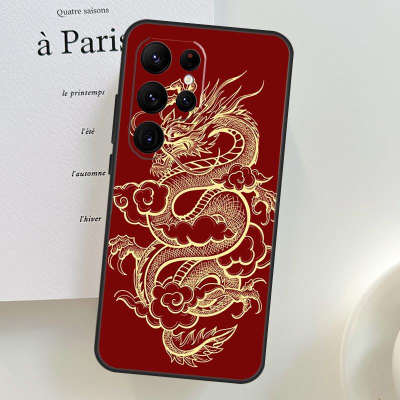 Chinese Dragon Case For Samsung Galaxy S26 Ultra S25 S24 S23 S22 S21 S10 Plus S20 FE S25 Ultra Phone Cover
