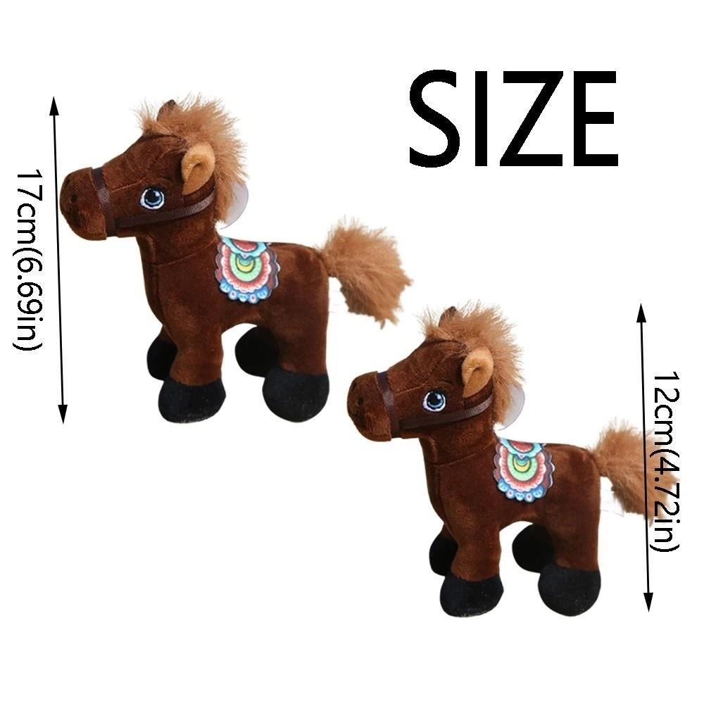 Cute Horse Plush Doll Toys Soft Mini Horse Keychain  Backpack Pendant