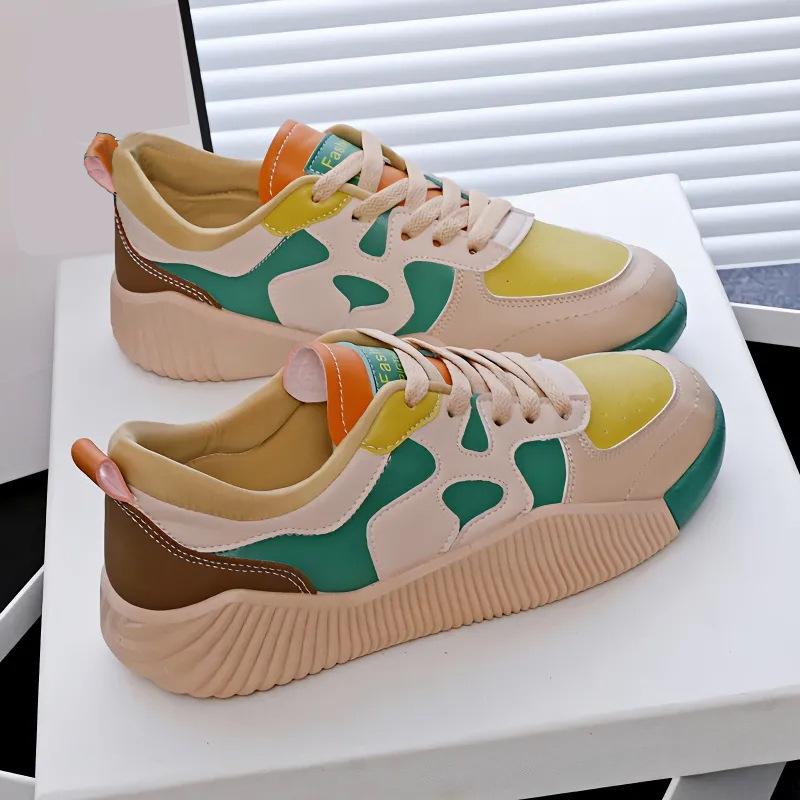 Little White Shoes Women's 2025 Spring New Korean Version of Fashion Versatile Board Shoes Spring and Autumn Comfortable Thick Sole Lightweight Sof