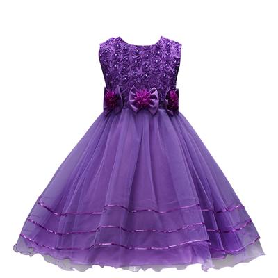 Baby Kid Dress Party Lace Tulle Tutu Flower Girl Wedding Prom Bridesmaid Dresses