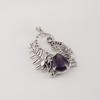 Natural Amethyst Gemstone Silver Unique Pendant 1.8" 925 Sterling Silver Jewelry For Anniversary Gift CP-42-17