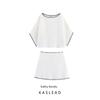 Kaslead New Women Clothes Western Style Fashion Contrast Color Embroidered Knitted Skirt 2142121 2142124