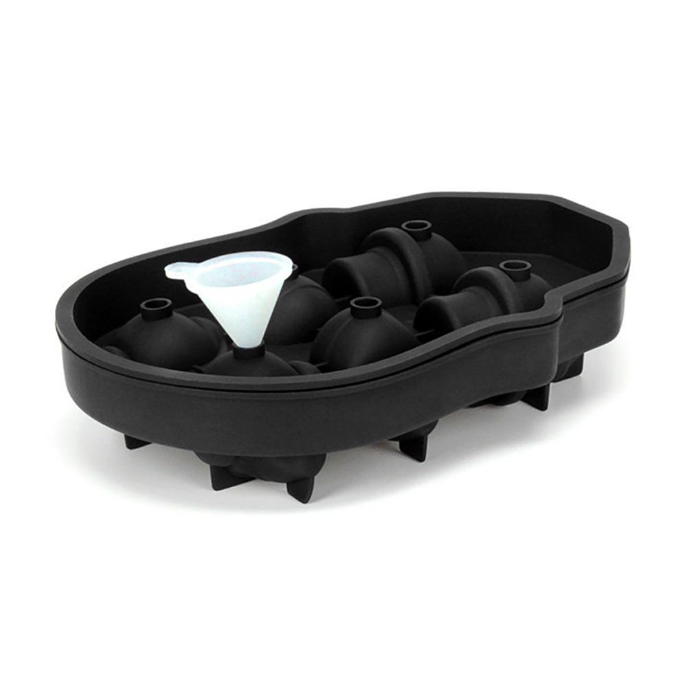 Lebka Tácky na ledové kostky Silikonová 3D DIY forma pro domácí kuchyni Černá měkká