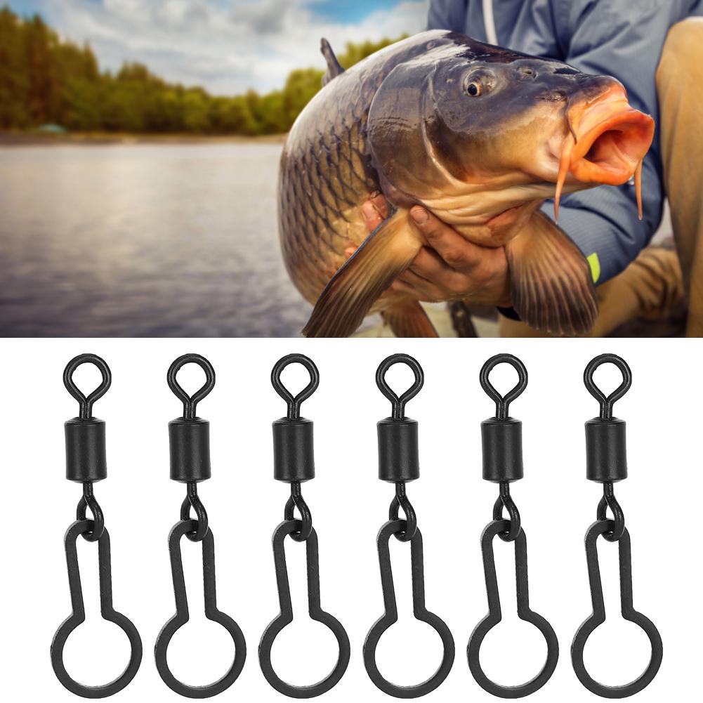 60pcs 2.8cm/1.1in Carp Fishing Swivels for Connecting PVA Mesh Bag Fishing Accessories Terminal Tackle