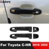Front Door Handle Cover Trim For Toyota C-HR CHR 2016 2017 2018     Carbon Fiber Car Exterior Accessories