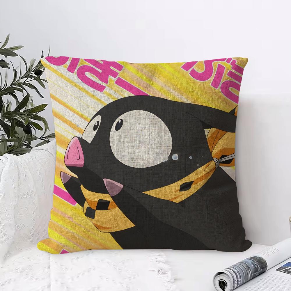 Japanese Anime Rranma 12 P Chan Cushion Cover Organic Linen Square Pillow Case Durable Nonallergenic And Kind To Skin