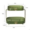 2 Tier Storage Shelf Decoration Practical Transparent Container Organizer Holder for Kitchen