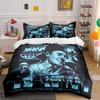 Justice Tour Music Graphic Bedding Duvet Cover Set Duvet Cover Pillowcases  (1*Duvet Cover 2*Pillowcases, Without Duvet Insert)