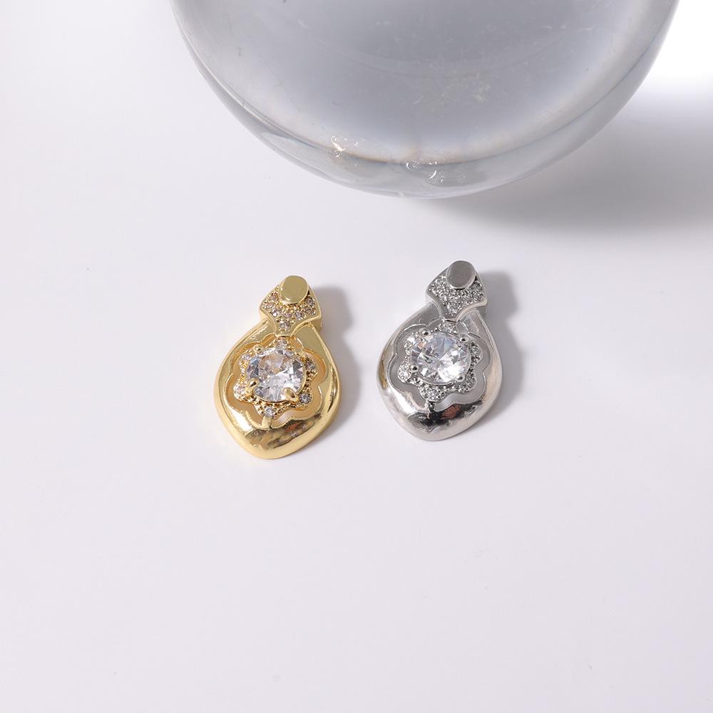 Copper-Plated 18K Gold Electroplated Water Drop Pendant Jewelry