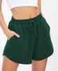 Grenzüberschreitende unabhängige Station Amazon Mode Damen Sportshorts lässig locker Sommer mittlere und hohe Taille einfarbige Shorts Damen