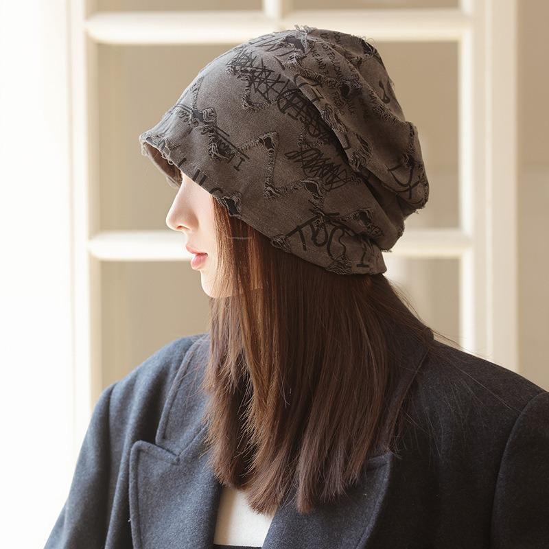 New Hats, Women's Autumn and Winter Warm Ear Protectors, Stacked Hats, Women's Models Show a Small Face and a Wide Head Circumference