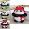 Mini Panda Sweet Plush Keychain Charming Stuffed Animal For Bags Keys And