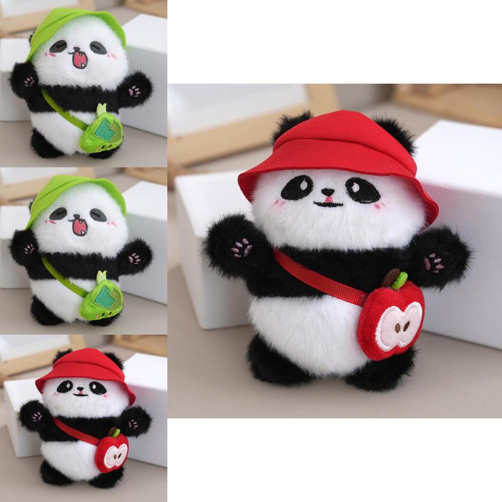 Mini Panda Sweet Plush Keychain Charming Stuffed Animal For Bags Keys And