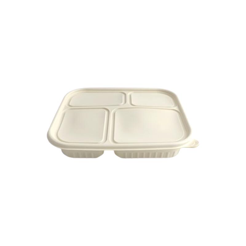 ZL Disposable 4-Compartment Biodegradable Corn Starch Lunch Box