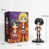 6pcs Anime Attack on Titan Anime Eren Levi Hange Zoe Erwin Smith Mikasa Ackerma PVC Action Figure Model Toy