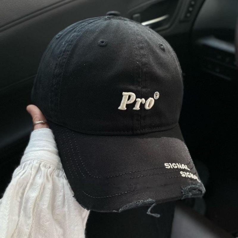 New trendy brand letter Pro embroidered face small baseball cap women's simple hole curved brim cap