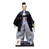 Traditional Japanese Samurais Dolls with Kimonos Figurine In Kimonos for Decoration