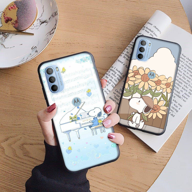 AN12 Snoopy Black Case for Xiaomi Poco X6 M5 M6 F5 F6 F1 C65 C55 C50 C51 C40 Redmi Note 7 8 14C A3X 13C 12C 11 10A 9C Pro Sofe Cover