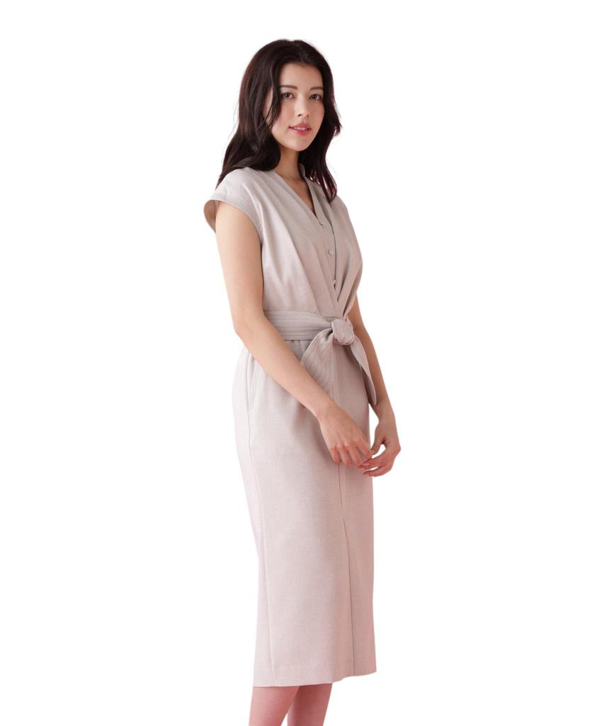 Dress with Waist Tucks 38 [Pinky & Dianne] One-piece 031-6140505 Women's 040_Beige