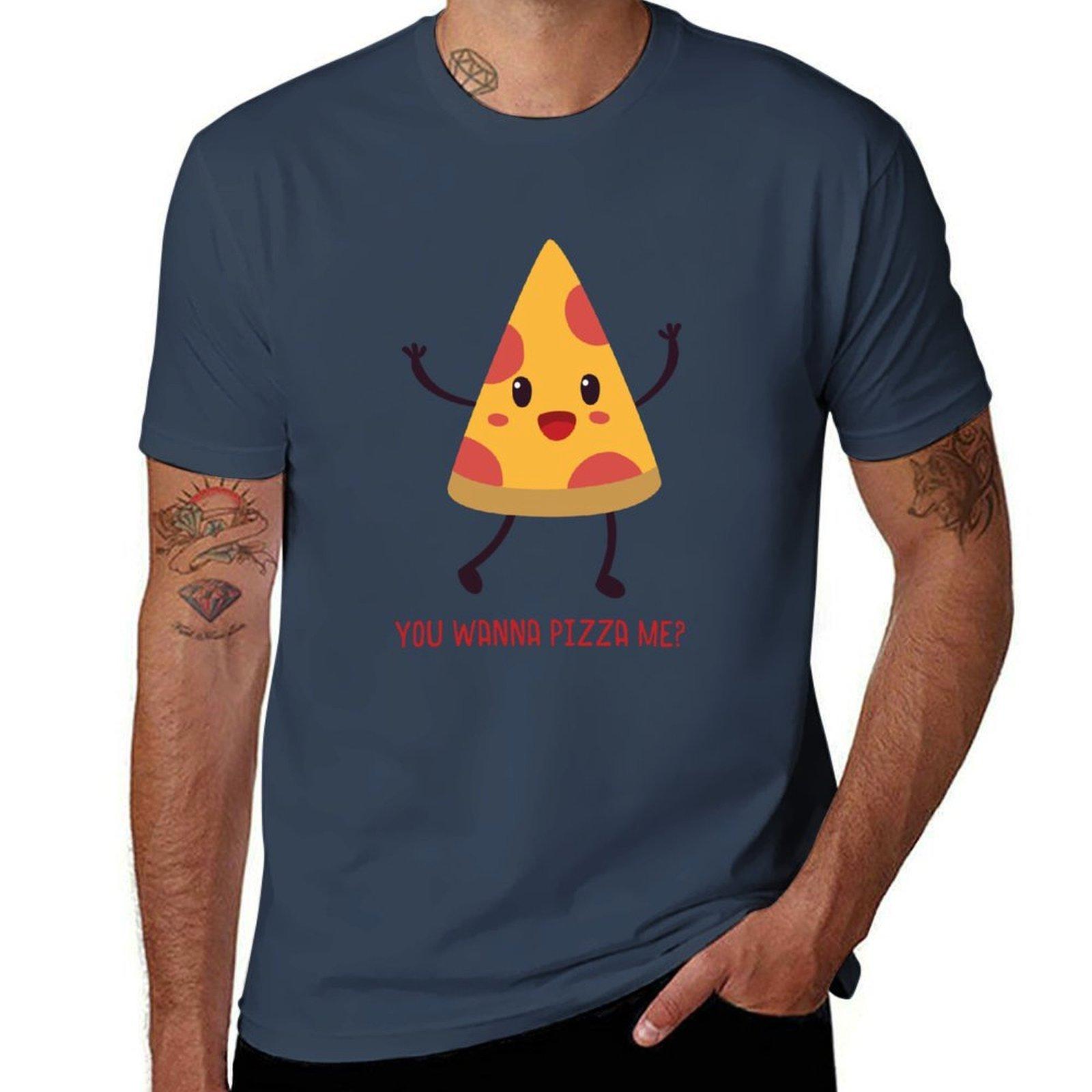 You Wanna Pizza Me Tshirt Basic Short Sleeve Tshirt For Unisex S