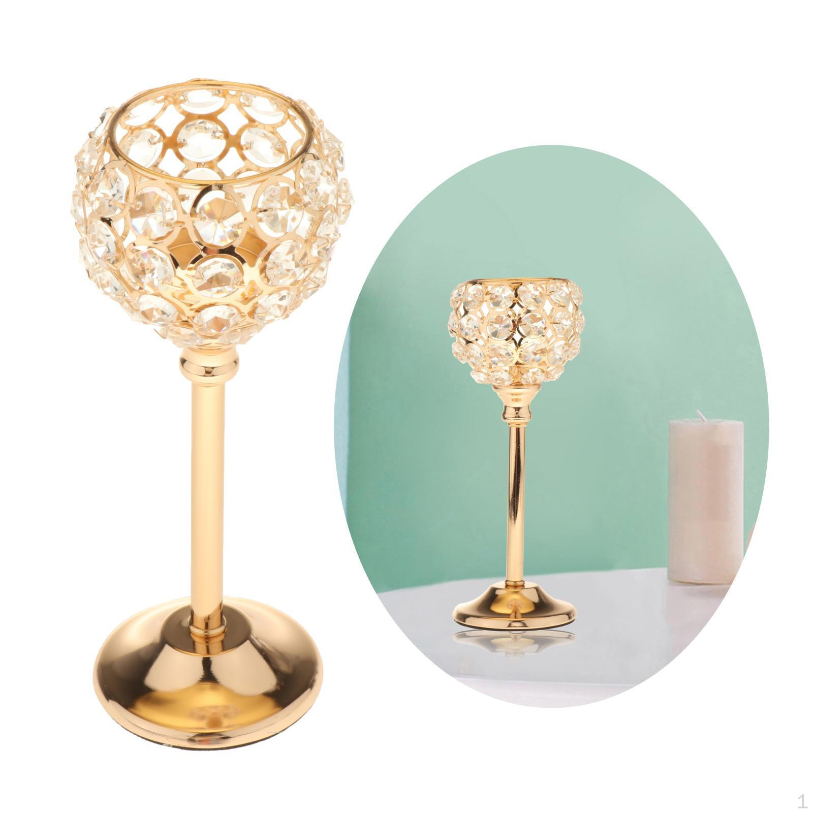Хрустальный подсвечник для чайной свечи Golden 21.5cm