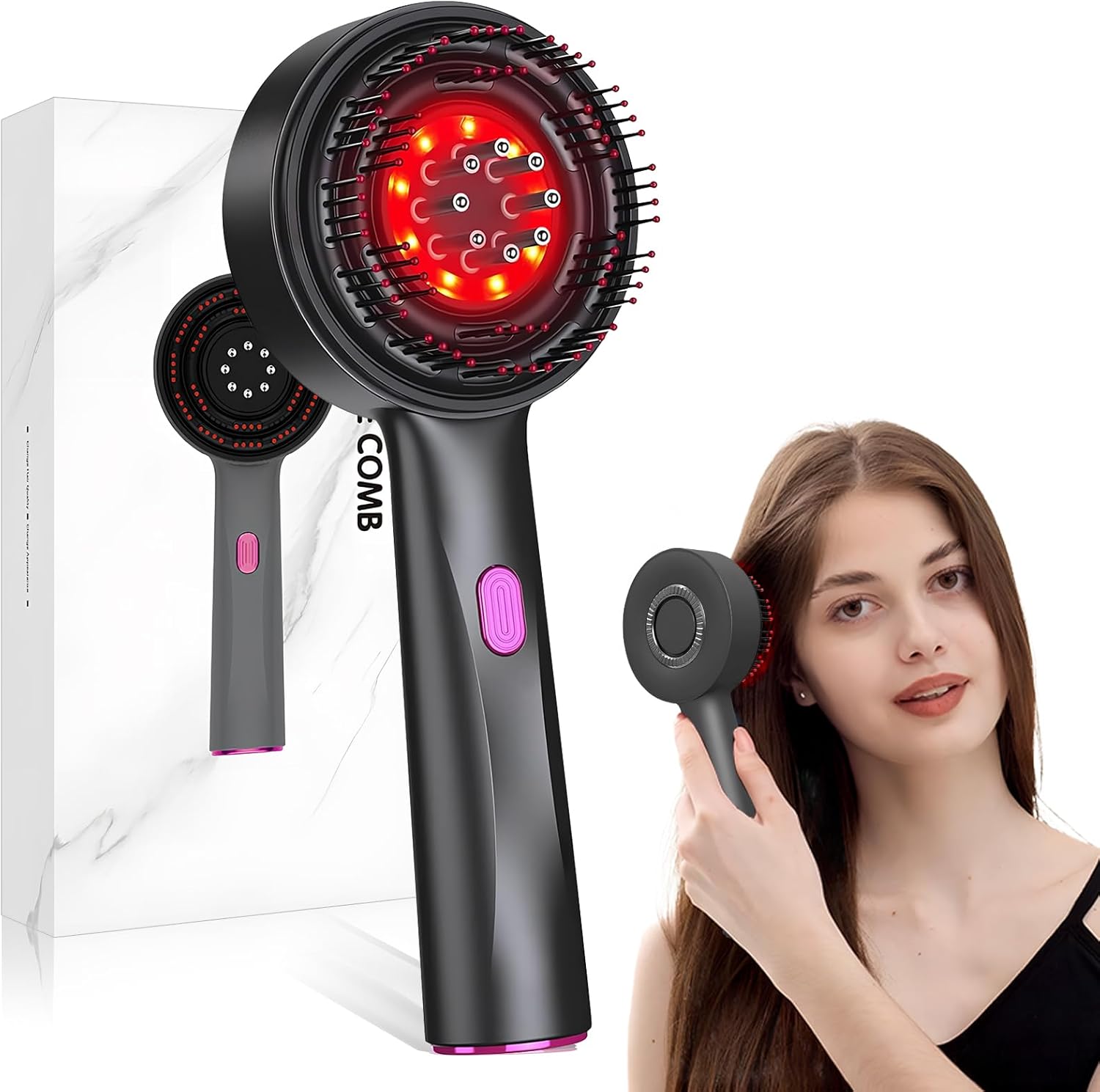 

Электрический массажер для головы 2-в-1 Массажная щетка для кожи головы