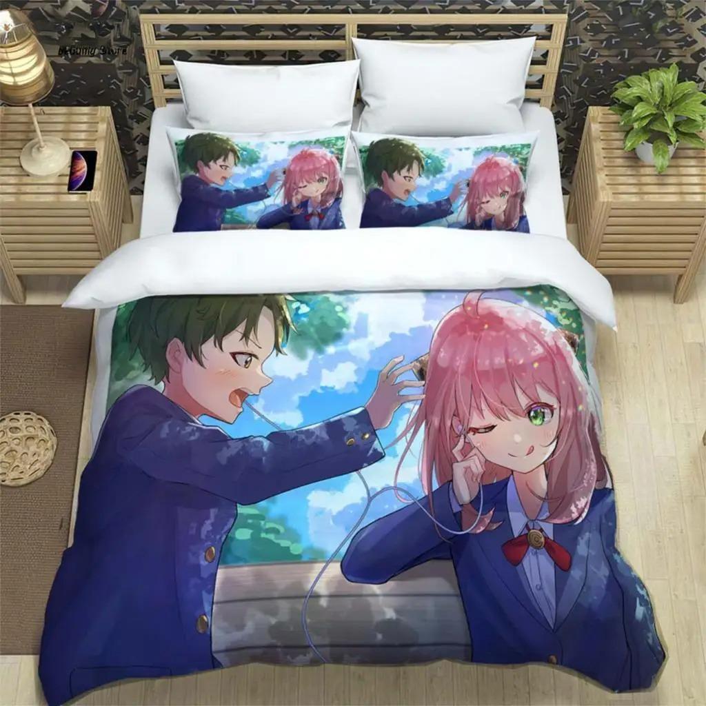 Anime Spy × Family Bedding Set Boys Girls Twin Queen Size Duvet Cover Pillowcase Bed Kids Adult Fashion Home Textileextile