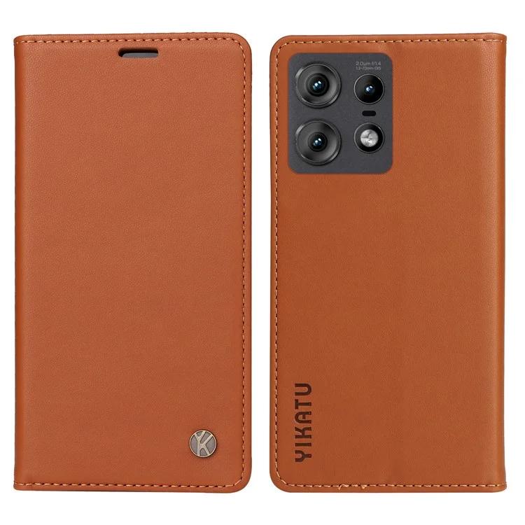 

YIKATU YK-001 для Motorola Edge 50 Pro 5G чехол PU кожаный магнитный флип-чехол для телефона