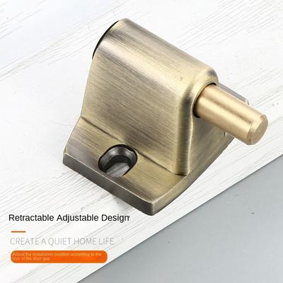 New Zinc Alloy Mechanical Door Stopper Non-punch Adjustable Door Suction Anti-collision Heavy Duty Door Holder Furniture