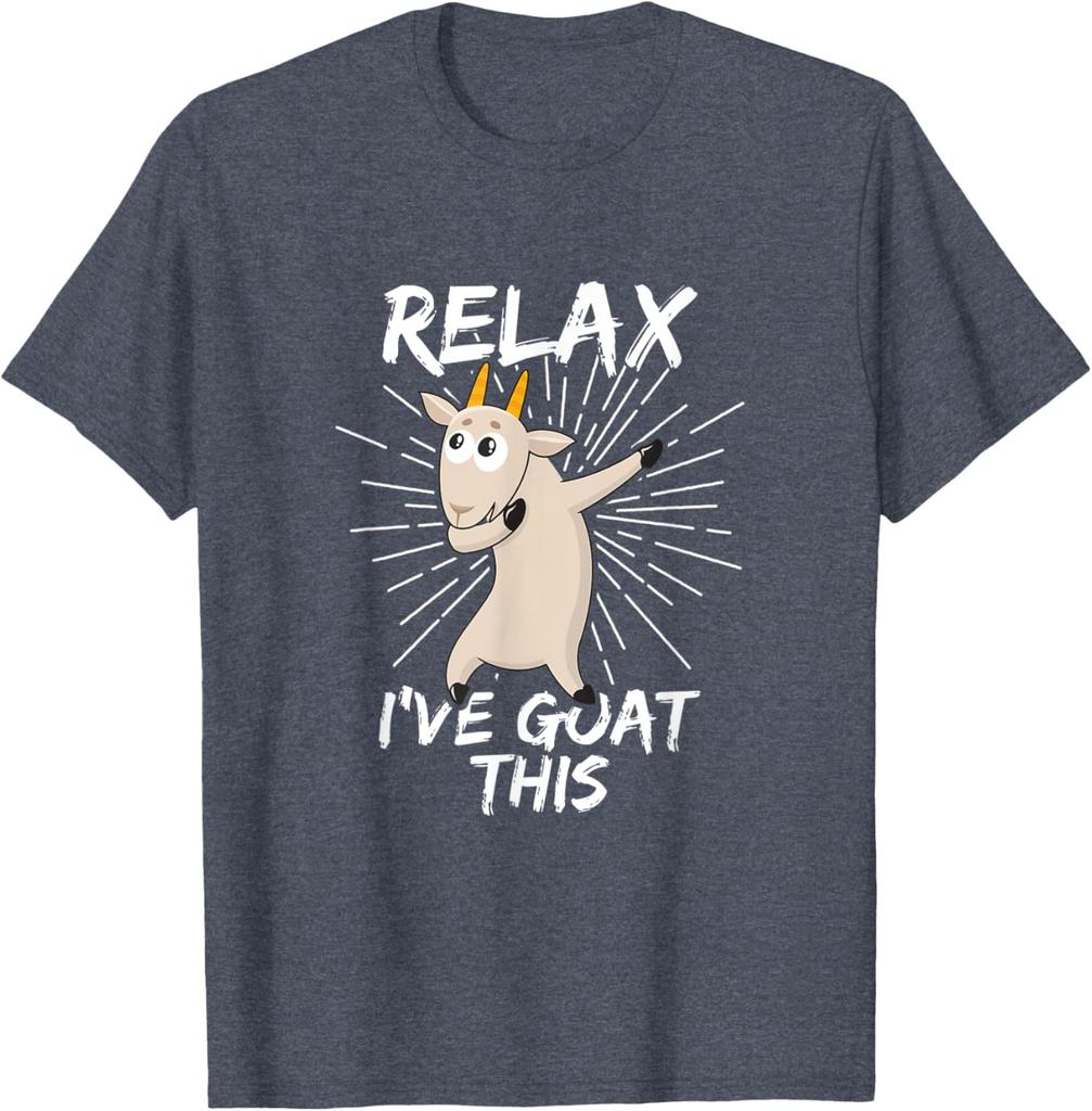 Relax Ive Goat This Funny Dab Goat Graphic TShirt Casual Cotton Tee