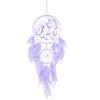 Dinosaur Dream Catcher Ornament Kids Faux LED Light Feather Dream Catcher Handmade Home Decor Birthday Gift