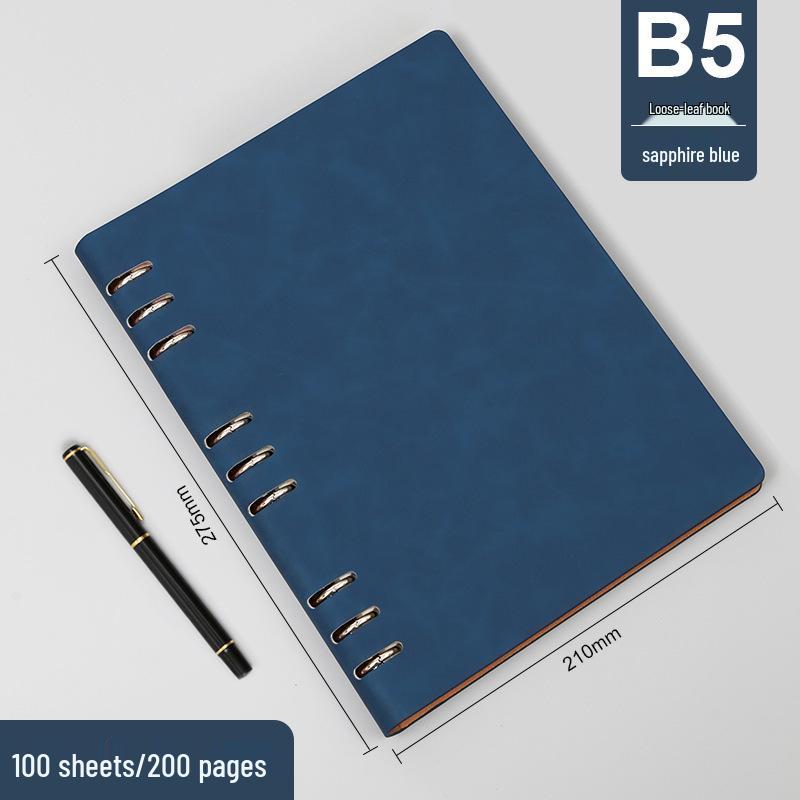 A5/B5 Loose-leaf Notepad: Business Meeting Notebook with Detachable Pages and Custom Logo Printing
