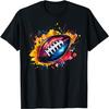 Unisex Fußball Grafik T-Shirt - Schwarz, Klein, Kurzarm