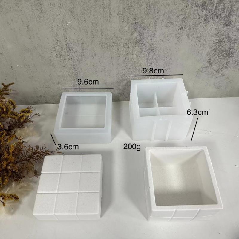 Storage Box Mold Hexagon Silicone Mold DIY Aromatherapy Gypsum Candle Jar Jewelry Box Epoxy Resin Molds Home Decorations