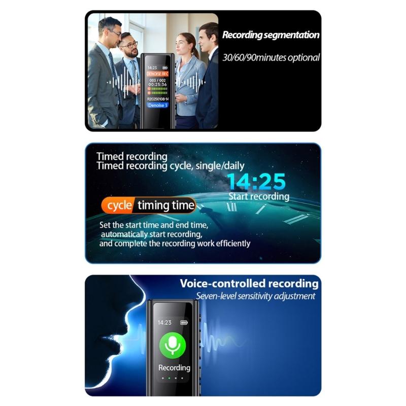 USB Pocket Voice Activated Recorder MP3 Music Player Professional Noise Cancellation Digital Sound Record Device