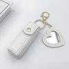 Yousheng Keychain Lipstick Bag Love Mirror Protective Faux Leather Case Portable Keyring Cell Phones Wallet Car Key Chain