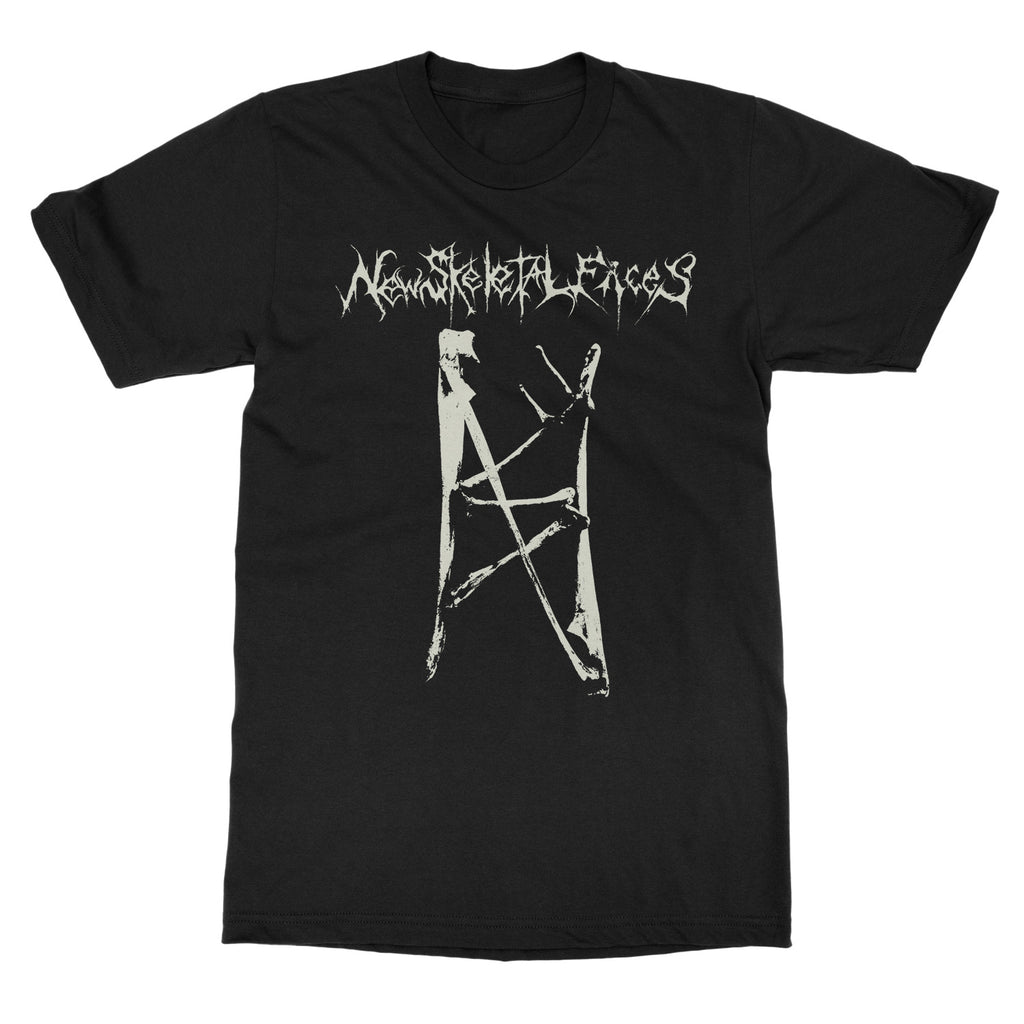 New Skeletal Faces Vintage Surreal Graphic Cotton TShirt Unisex Underground Metal Style Black Short Sleeve Top